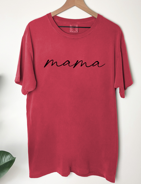 Cursive Mama Comfort Colors Short Sleeve - Black Font