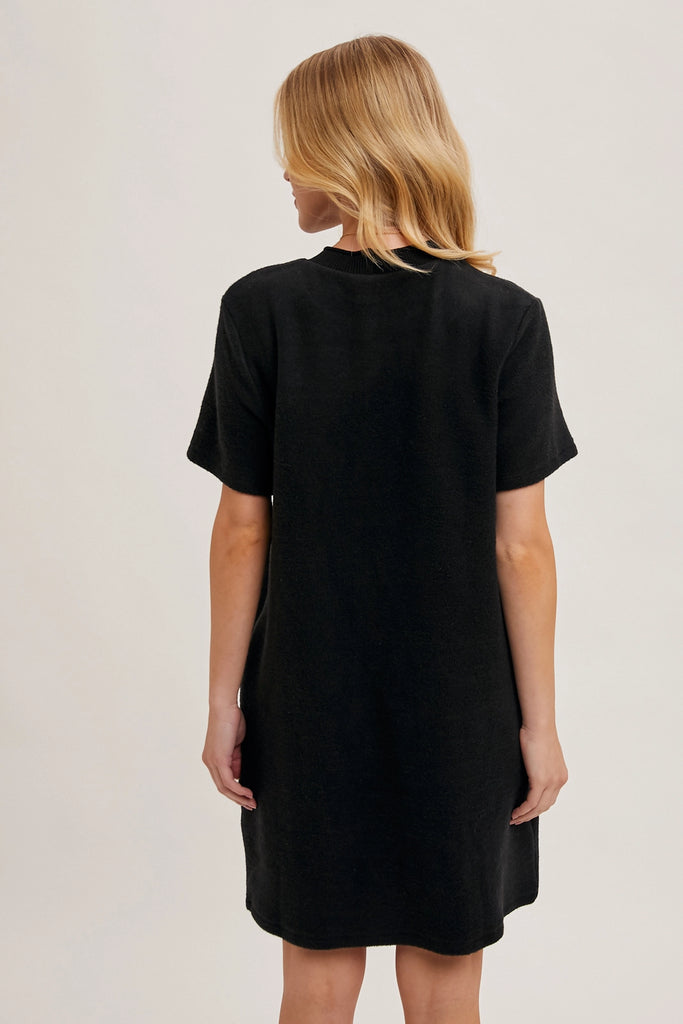 Short T-Shirt Dress - Black HUDSON HOUSE BOUTIQUE Short T-Shirt Dress - Black HUDSON HOUSE BOUTIQUE