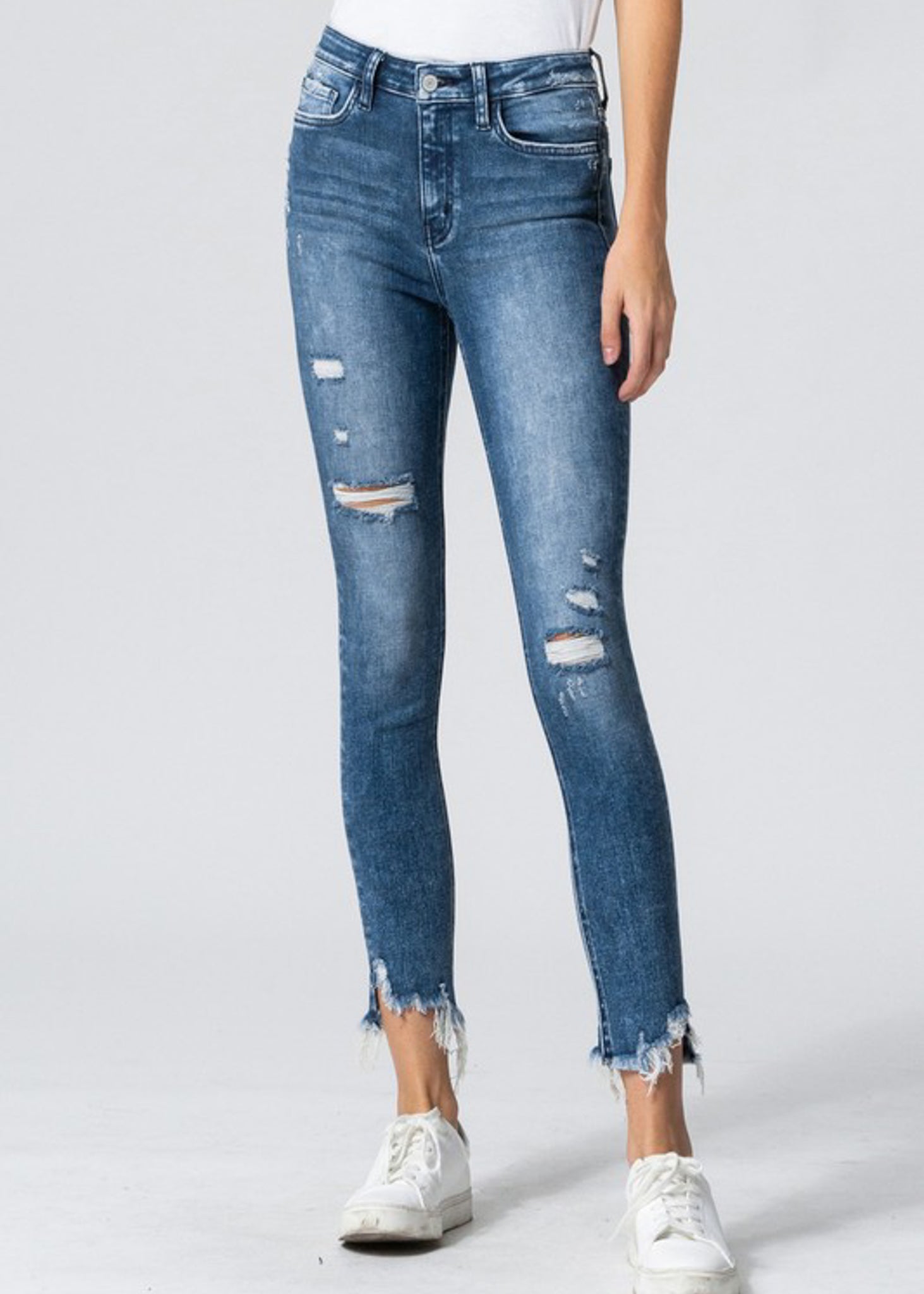 Heather High Rise Crop Skinny Jeans