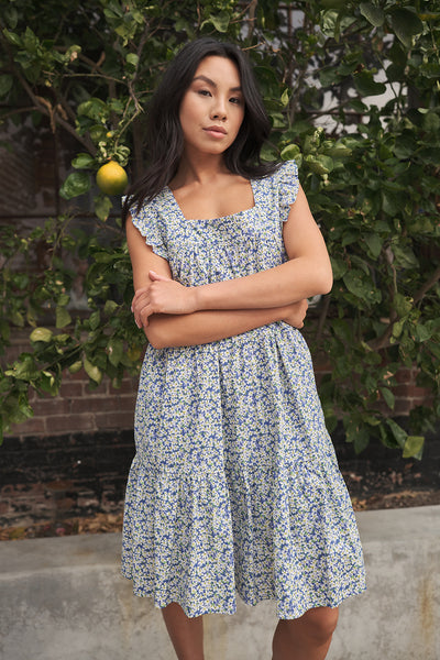 Sweet Pea Floral Print Tiered Mini Dress