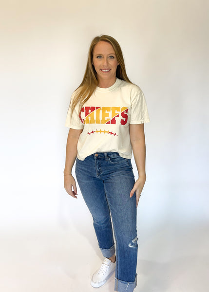 Chiefs Comfort Colors Boxy Tee - Ivory