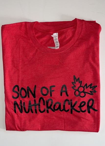 Son Of A Nutcracker Bella Canvas Tee - Heather Red