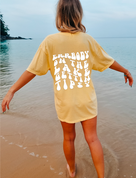 ERRBODY ON THE LAKE GETTIN TIPSY Comfort Color Tee