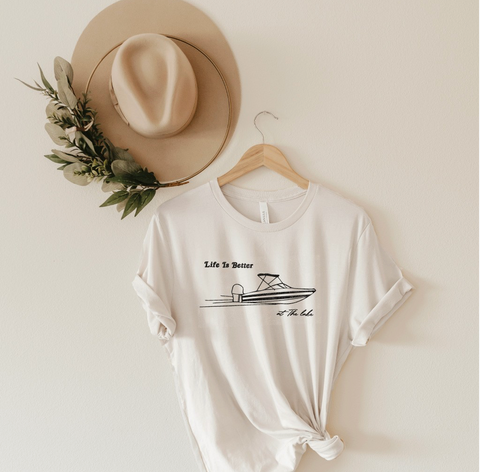 Life Is Better At The Lake Tee - Vintage White