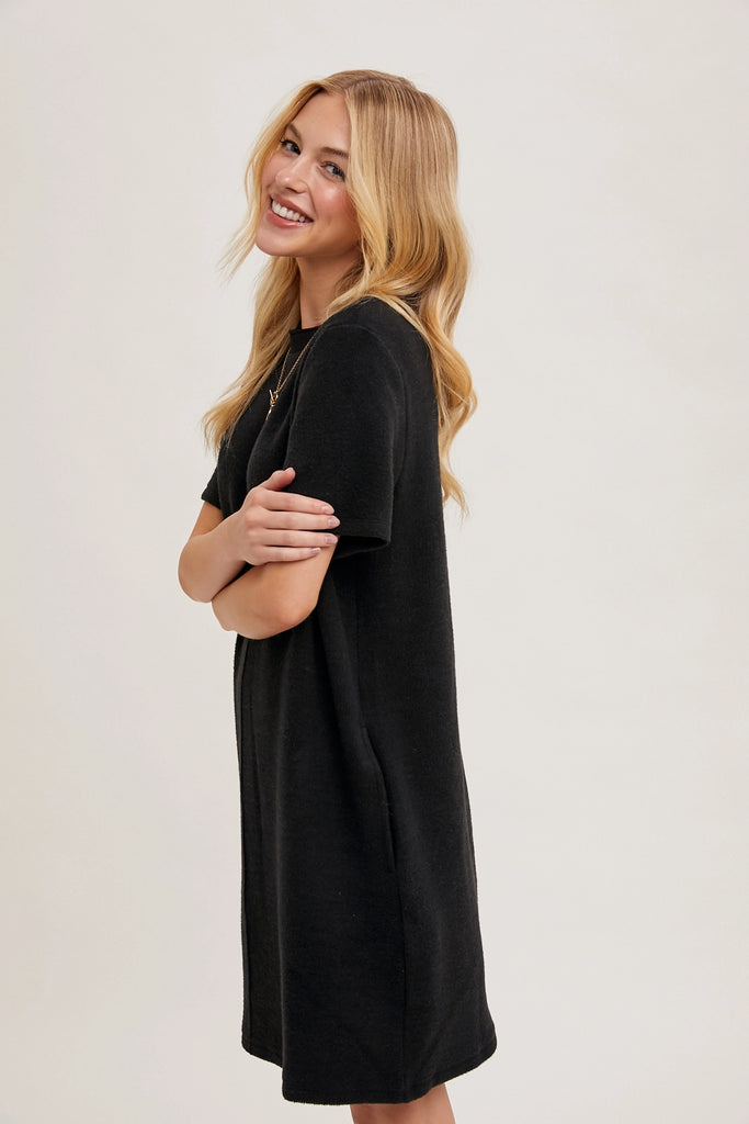 black t shirt dress near me The Organic Cotton Weekend Tee Dress