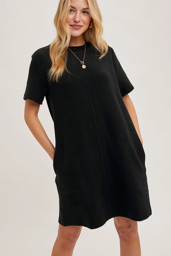 Short T-Shirt Dress - Black HUDSON HOUSE BOUTIQUE Short T-Shirt Dress - Black HUDSON HOUSE BOUTIQUE