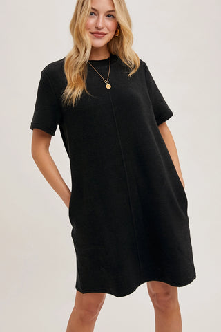 Short T-Shirt Dress - Black