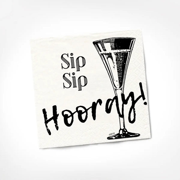 Sip Sip Hooray Cocktail Napkins