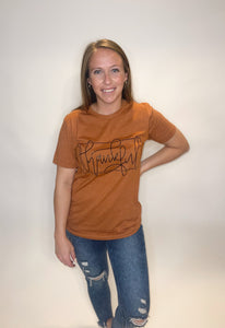 Thankful Graphic Tee - Heather Autumn