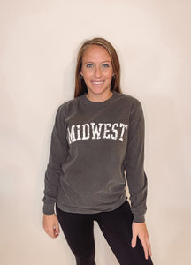 Midwest Comfort Colors Long Sleeve - Pepper
