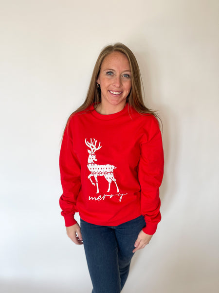 Merry All The Way Long Sleeve - Red