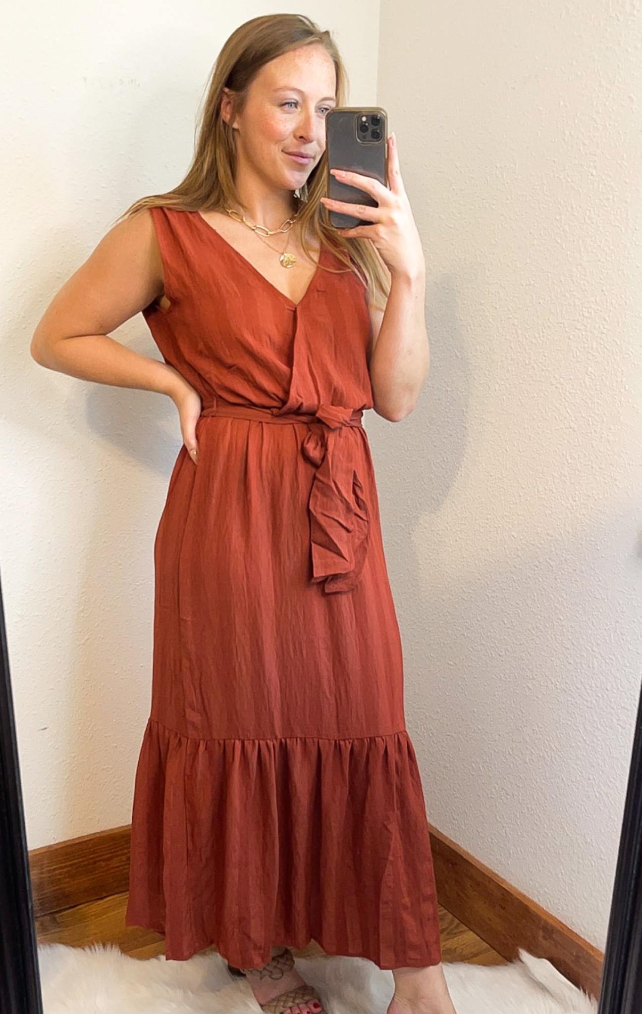 Adrian Midi Dress - Copper